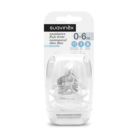 Pack 2 tetinas Anatómicas/Flujo S en Silicona Suavinex