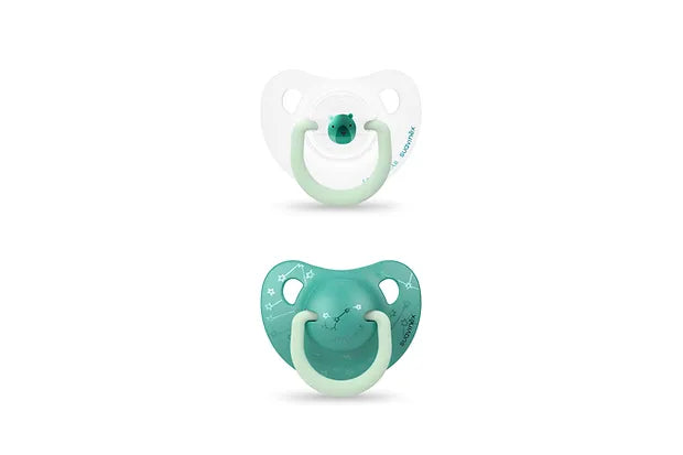 Pack 2 chupetes 0-6m Anatómicos nocturnos osito verde Suavinex