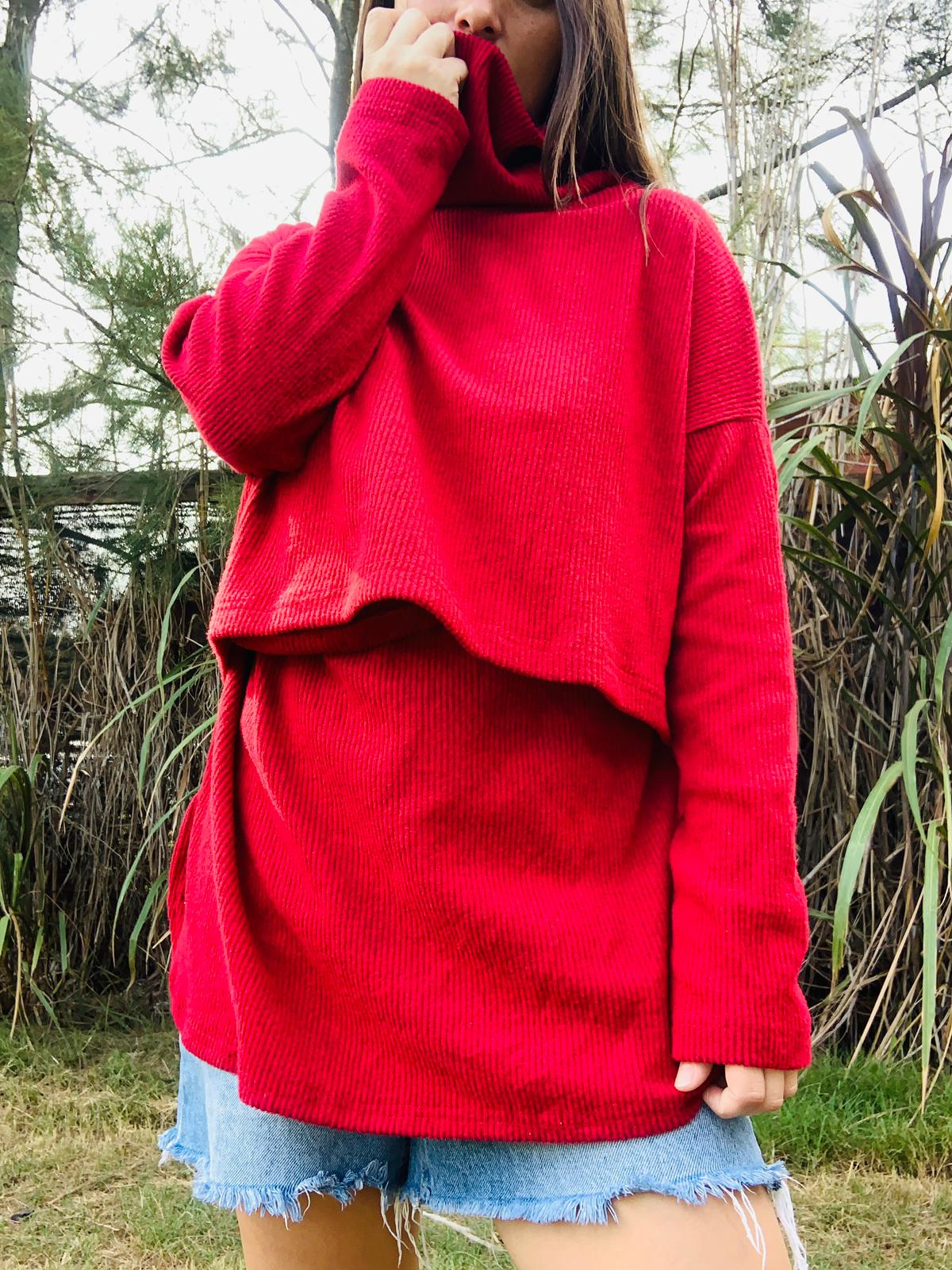 Buzo maternal cuello alto