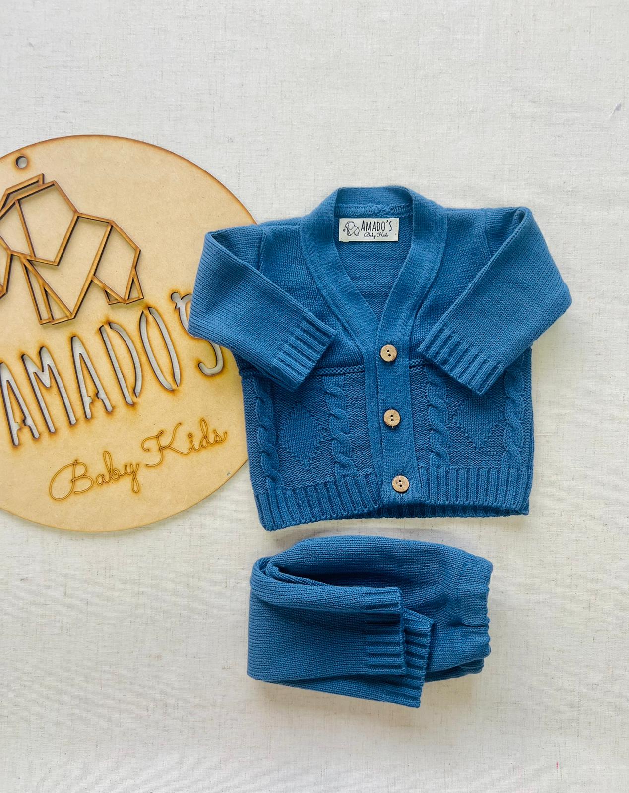 Saco y pantalón azul
