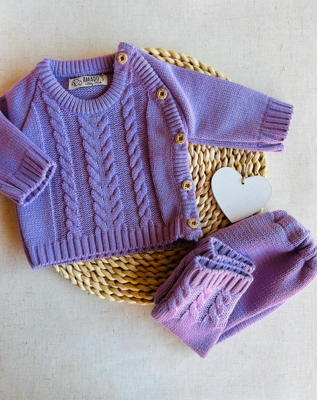Conjunto en dralón violeta