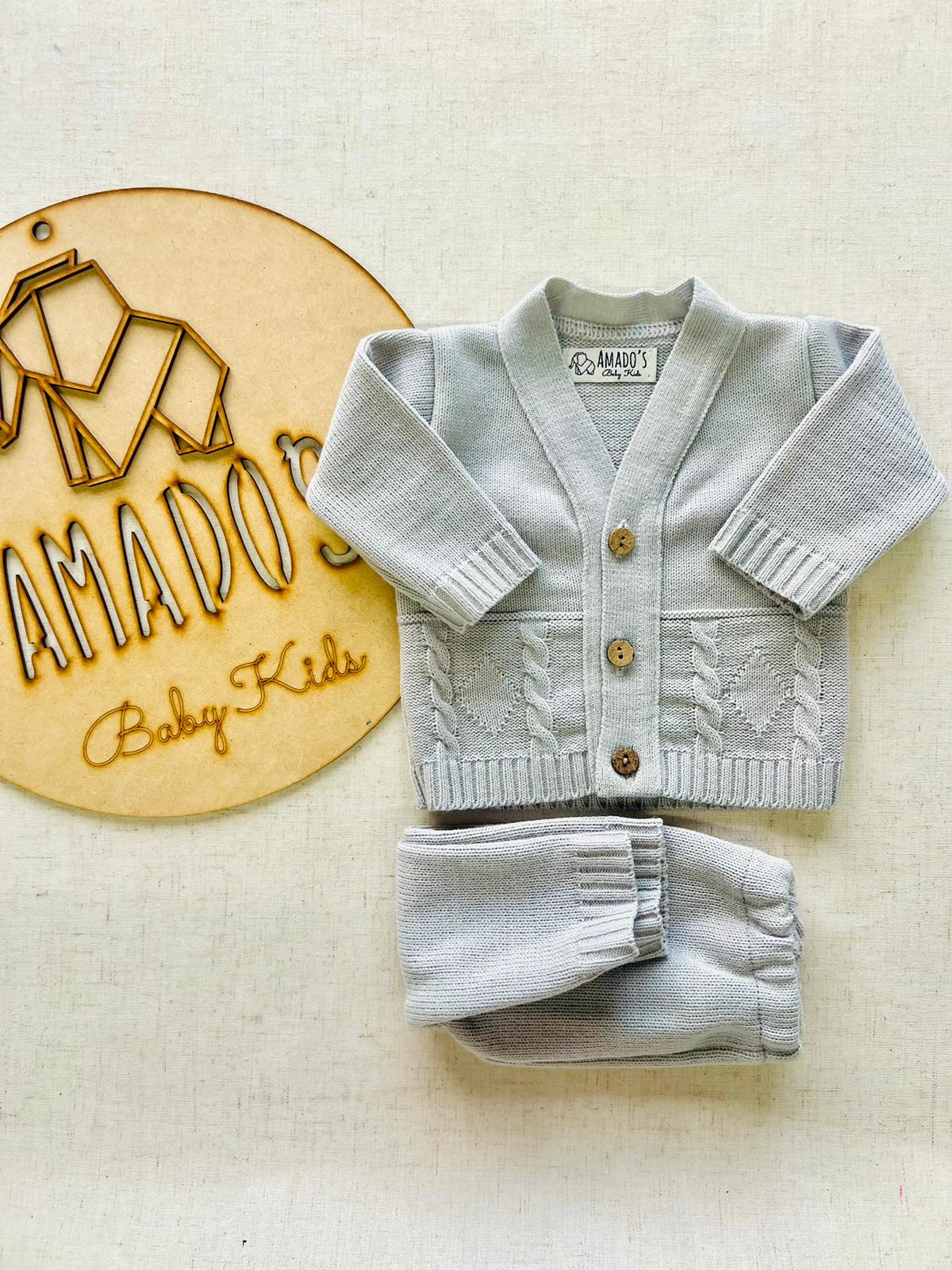 Saco y pantalón gris