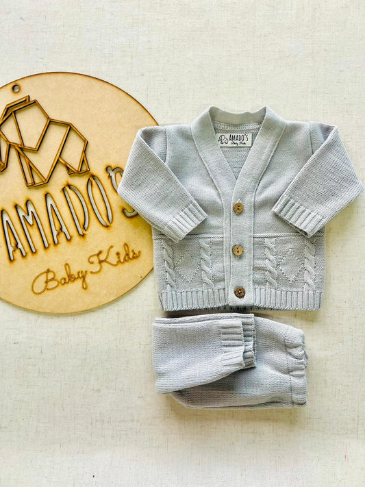 Saco y pantalón gris