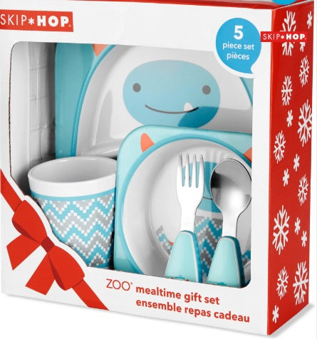 Set bowl, plato, vaso y cubiertos, diseño yeti Skip Hop
