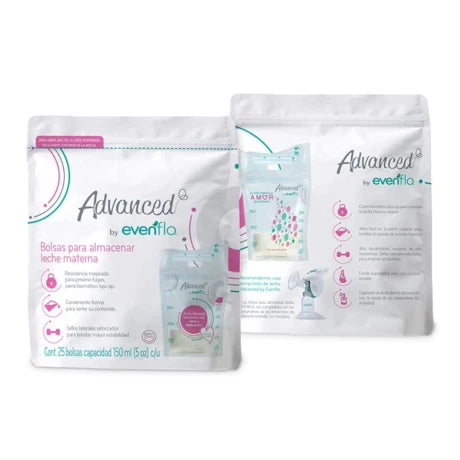 Pack X25 Bolsas almacenaje leche materna Evenflo