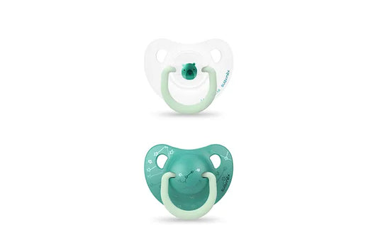 Pack 2 chupetes 0-6m Anatómicos nocturnos osito verde Suavinex