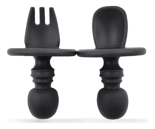 Cubiertos de aprendizaje Gris Oscuro Storki