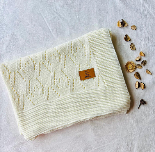 Rebozo en hilo blanco