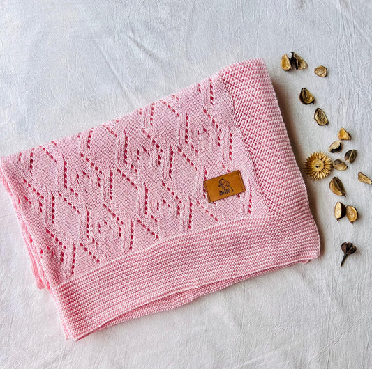 Rebozo en hilo rosa