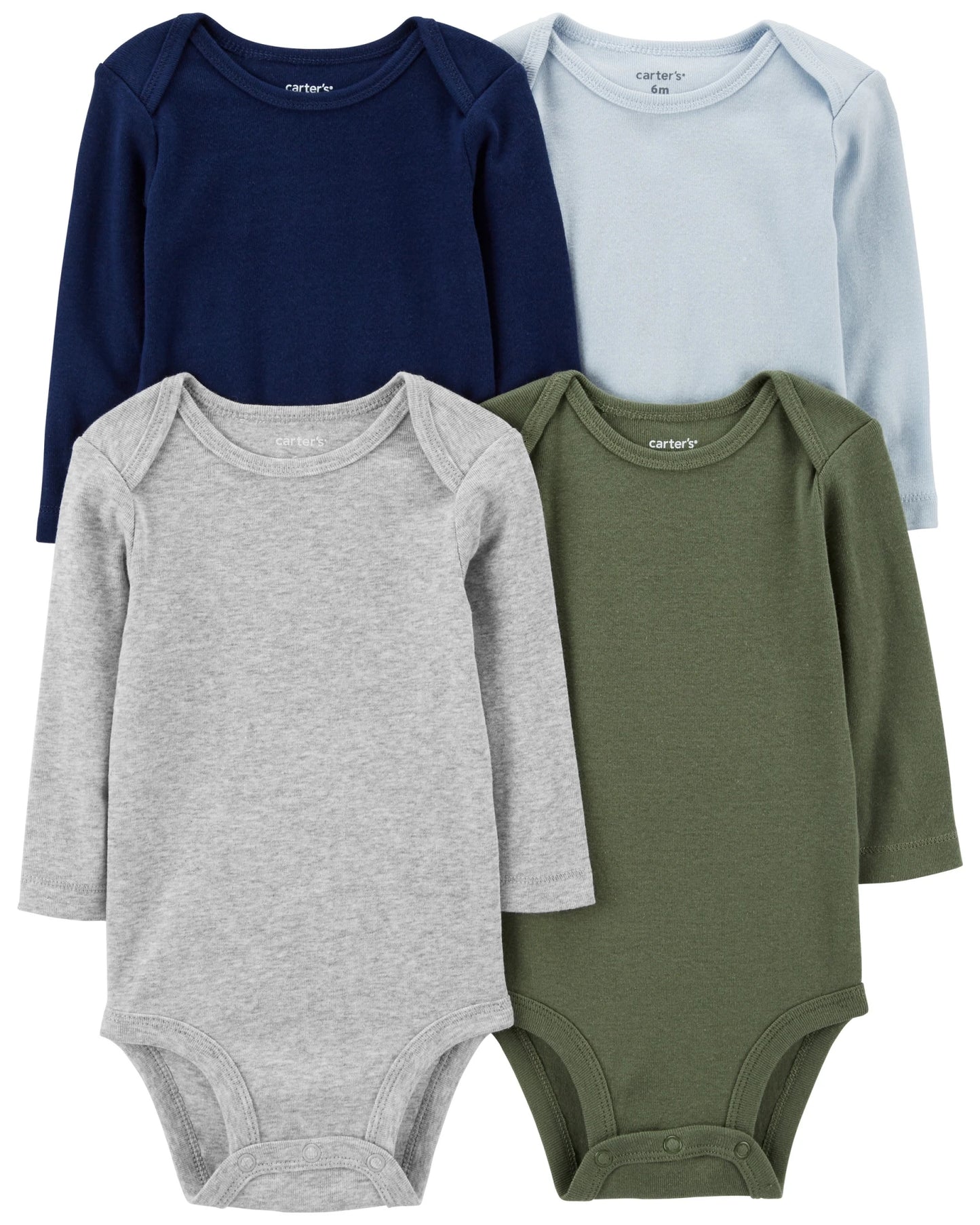Pack cuatro bodies de algodón Carter´s prematuro