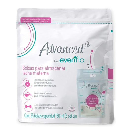 Pack X25 Bolsas almacenaje leche materna Evenflo